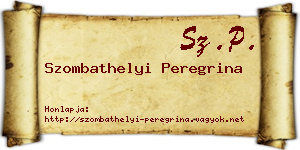 Szombathelyi Peregrina névjegykártya